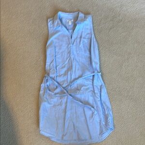 Old Navy Light Blue Sleeveless Dress Tie Belt medium